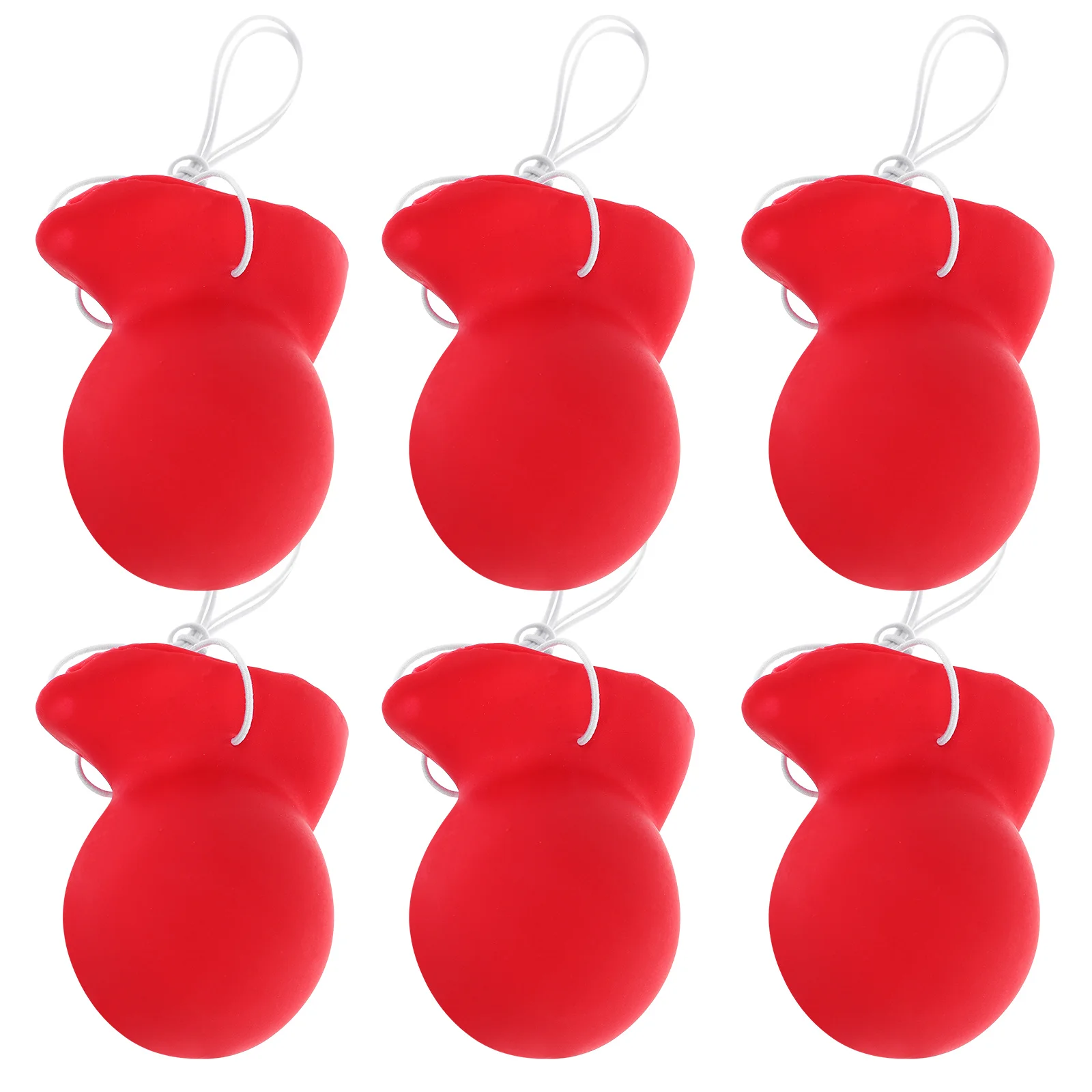 6 pezzi di naso da clown rosso per adulti, accessorio per costume da clown, vestibilità elastica e confortevole, per cosplay, spettacoli teatrali, feste