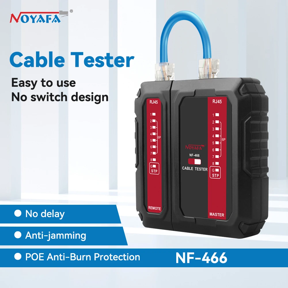 Tester kabli sieciowych NOYAFA, tester kabli LAN RJ45 UTP STP, narzędzie do naprawy sieci