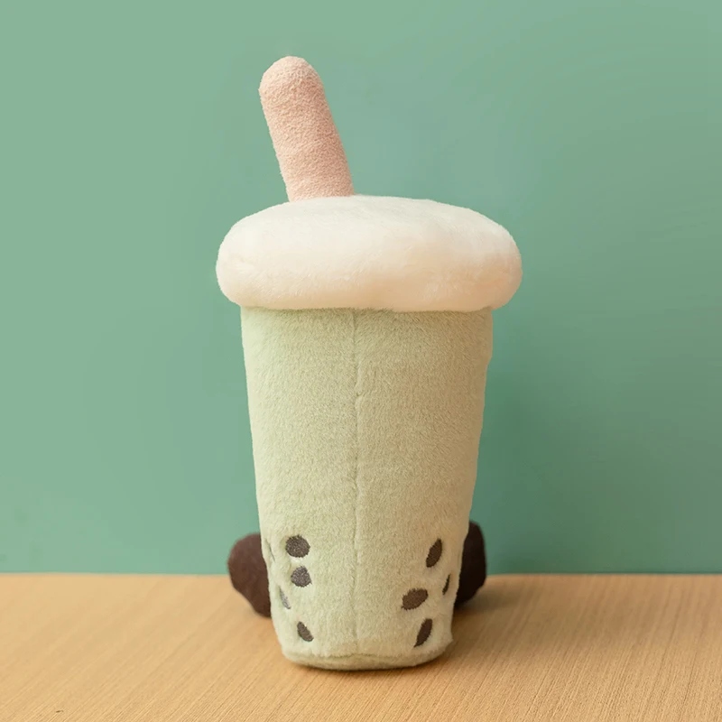 23cm Matcha Green Milk Tea Cup Cute Stuffed Boba Plush Cushion Soft Hugging Pillow Plush Toys Creative Gifts For Kids Favors