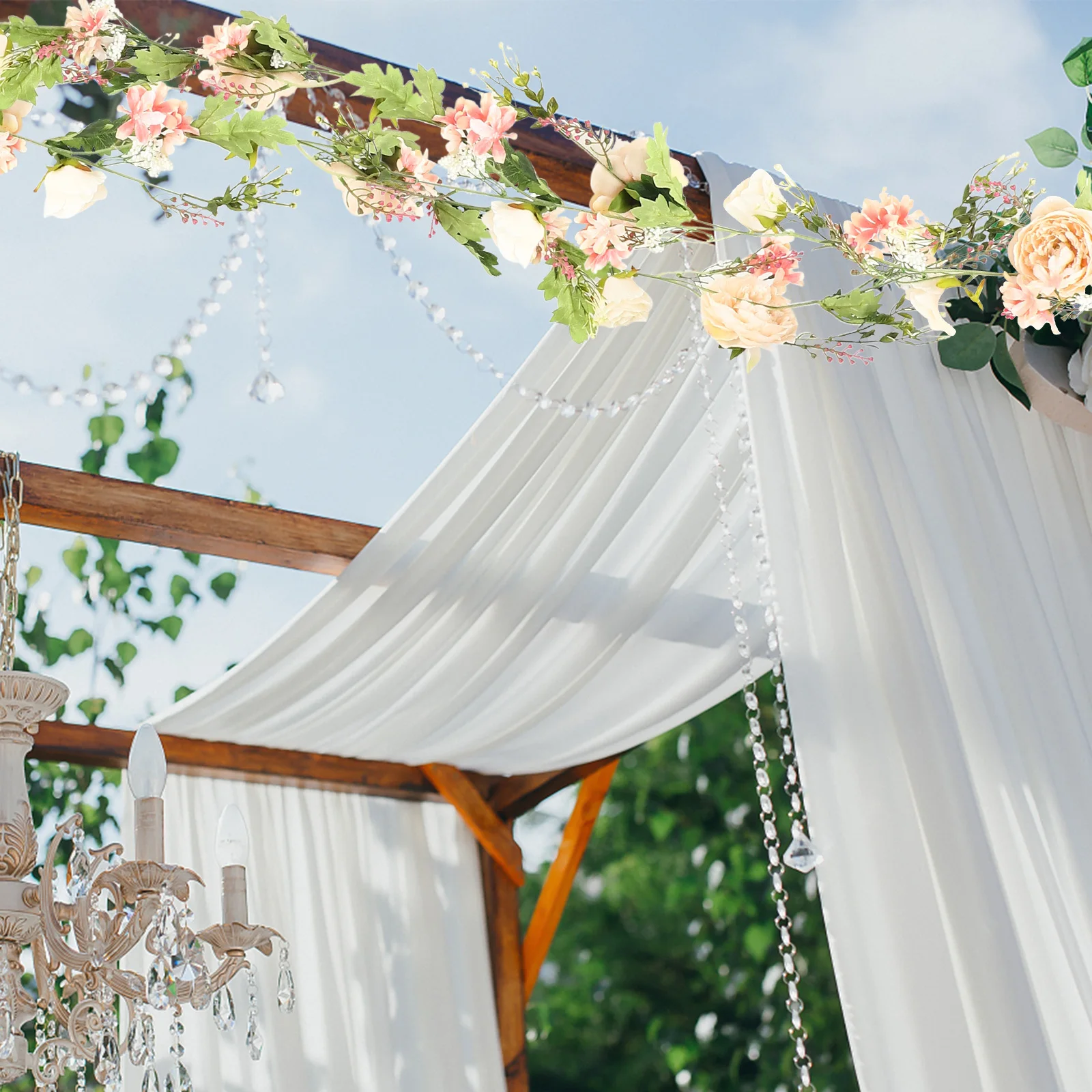 

Fake Rose Peony Artificial Flower Rattan Decorative Vine Swag Door Wreath Wedding Arch Decor Imitation Flower Vine