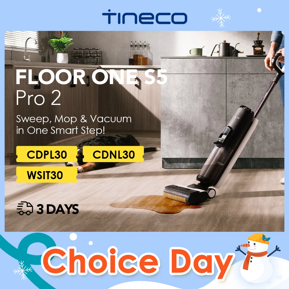 Tineco Floor One S5 Pro 2  Cordless Wet Dry Vacuum Smart Floor Cleaner One-Step Cleaning Mop for Sticky Messes and Pet Hair