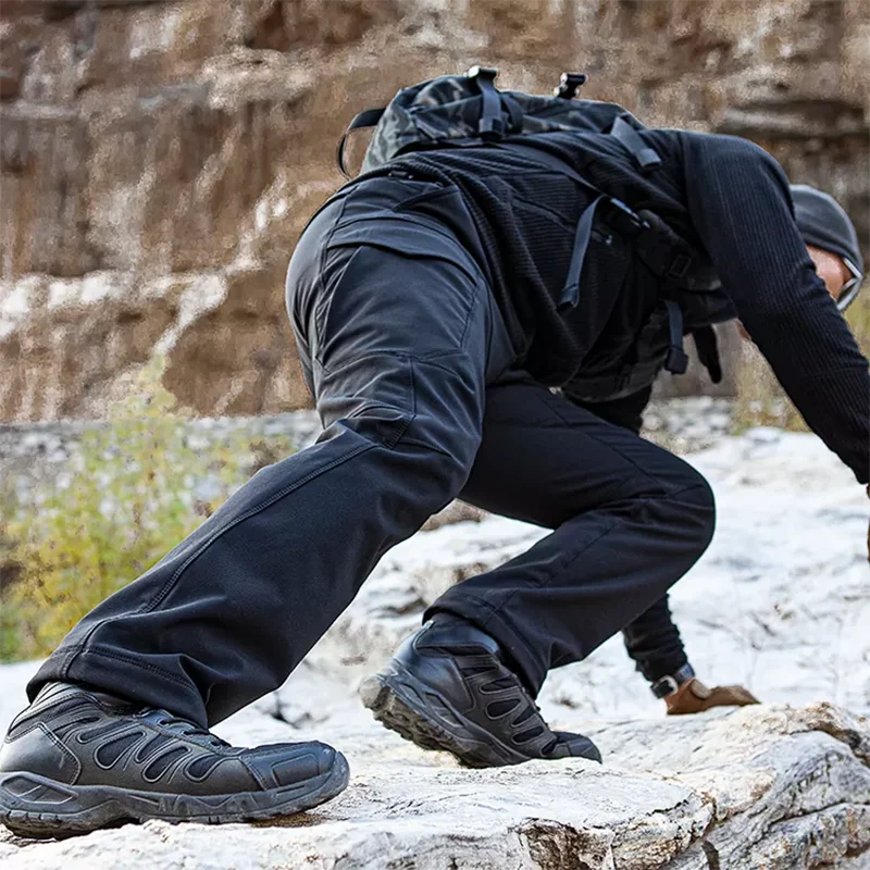 Dos homens de secagem rápida cinza esportes ao ar livre regular ajuste trabalho militar empilhado acampamento turismo calças verão masculino tático