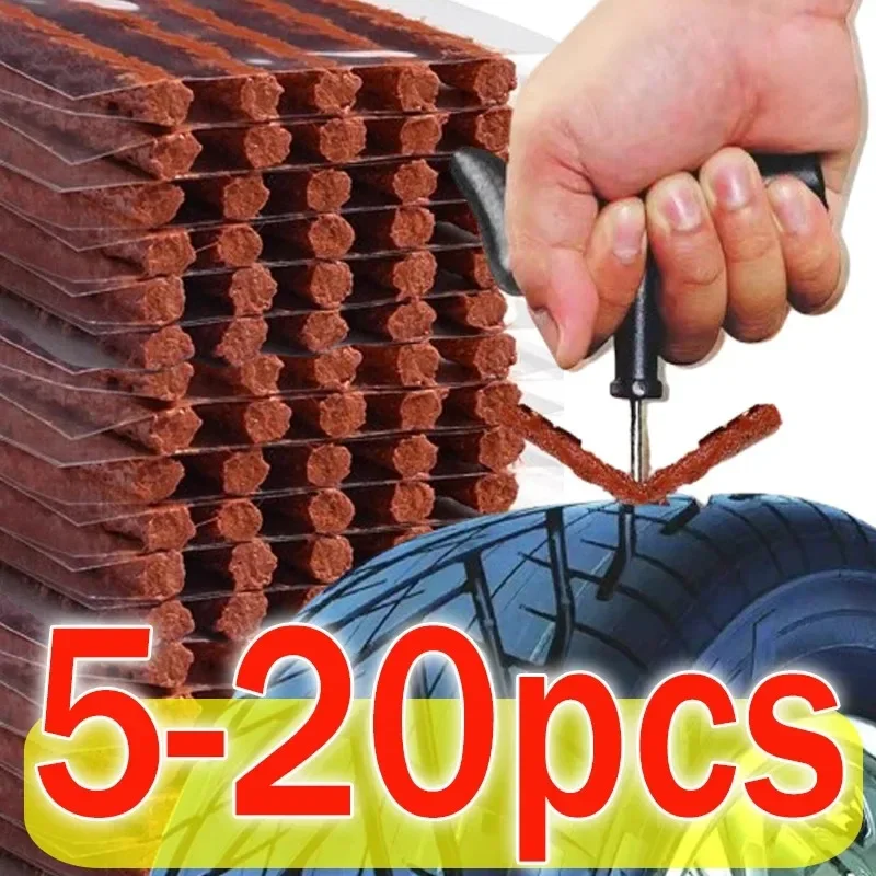 5/10/20PCS Car Tire Repair Strips Tubeless Seal Strip Tyre Puncture Rubber Strip Plug Car Bike Tire Repair Accessories