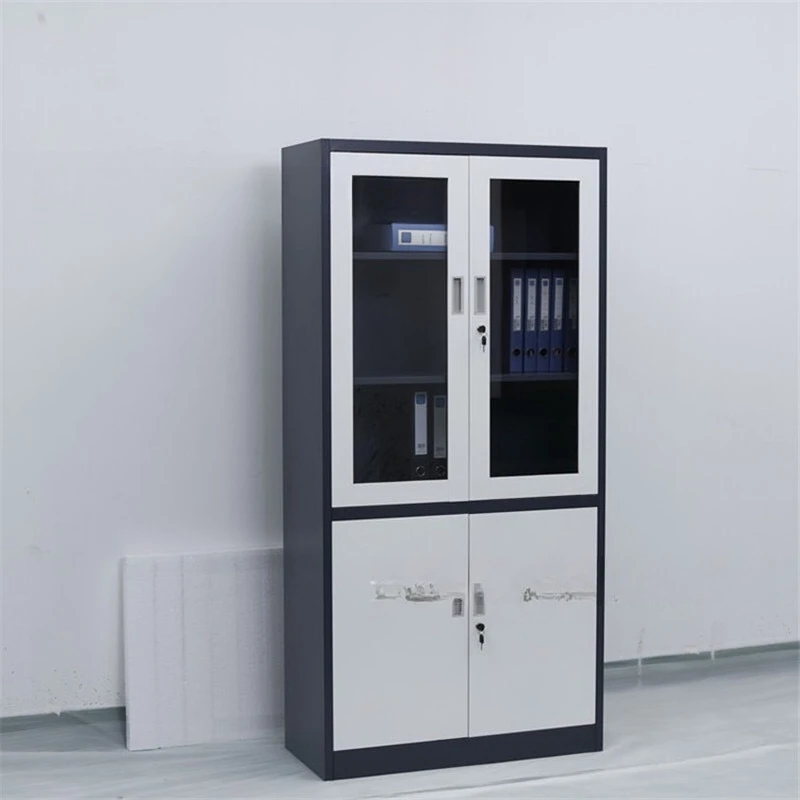 Iron file cabinet Office  Locker with lock Steel financial certificate File cabinet Data  Storage double door