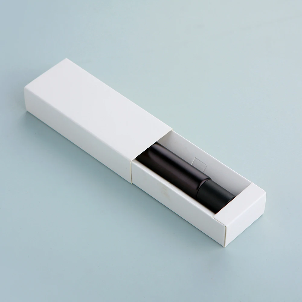 50 Teile/los 5 ml 10 ml Matt Schwarz Ätherisches Öl Flasche Mit Box Rolle Auf Parfüm Flasche Kosmetik Behälter Druck LOGO zahlen Extra – Detail 11