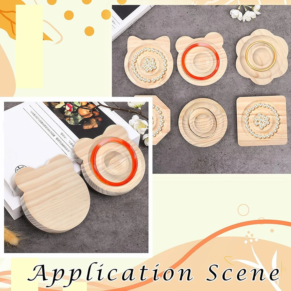 Wooden Bracelet Jewelry Display Tray Bead Organizer Making Bracelet Ring Holder Tray Ring Earring Display Jewelry Storage Prop