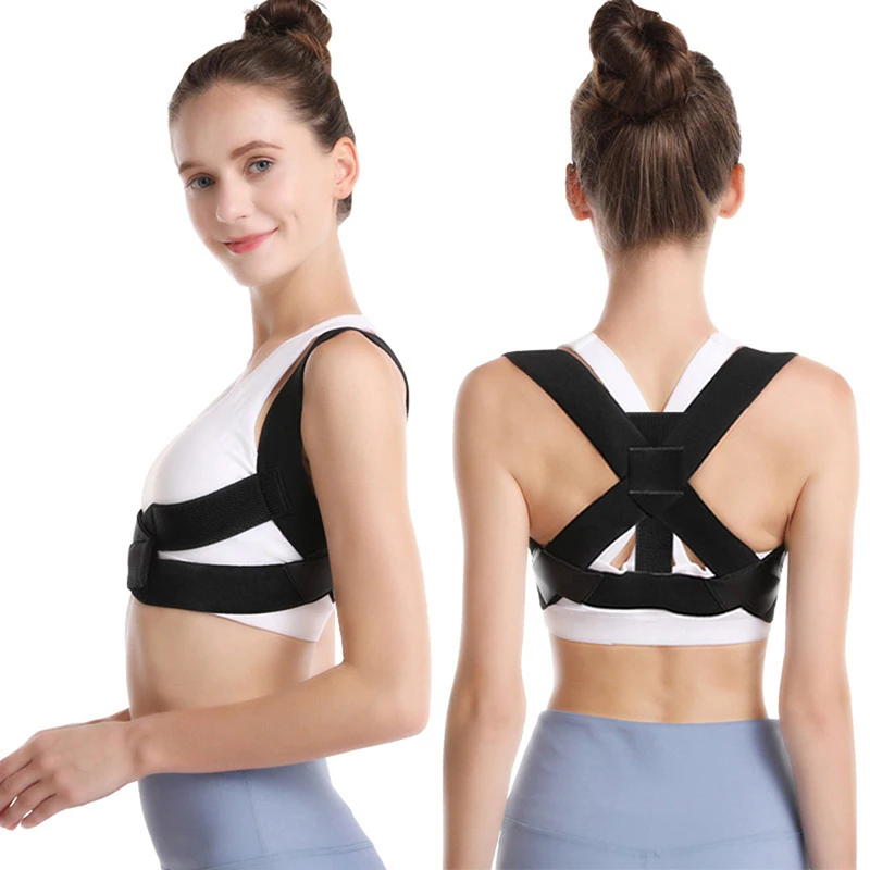 Women Adjustable Elastic Back Support Belt Chest Posture Corrector Shoulder Brace Body Shaper Corset Invisible Body Shaper