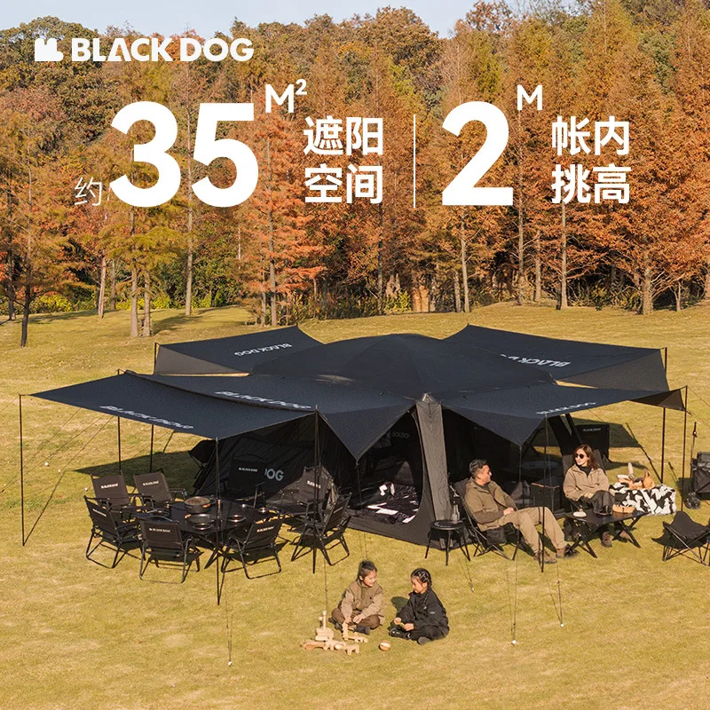 ブラックドッグ キャンプ ヴィラ テント 2部屋 5ホール リビングルーム