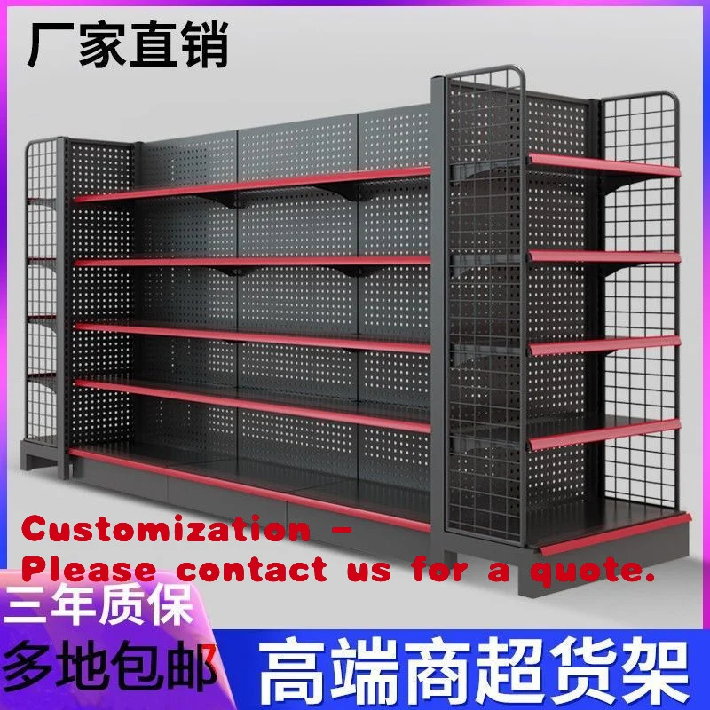 

Customize.Supermarket Store Shelves Convenience Store Display Racks Pharmacy Stationery Racks Canteen Snacks Single-Sided Double