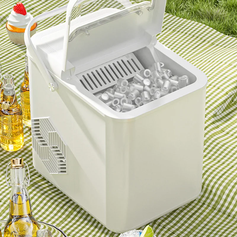 Compact Fully Automatic Ice Maker Circulating Water System Self-Cleaning Round Ice Maker Rapid Ice Production in 6-8 Minutes