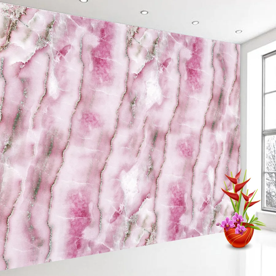 

Peel and Stick Optional Custom Wallpapers for Living Room Bedroom Contact Wall Papers Home Decor Pink Marble Pattern Background