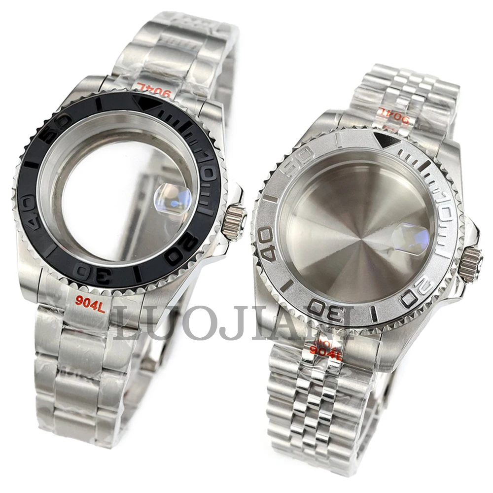 

Silver 40mm NH35 Watch Case Waterproof For Seiko NH34 NH35 NH36 NH38 Movement 28.5mm Dial Yacht-Master Case Jubilee/Oyster Strap