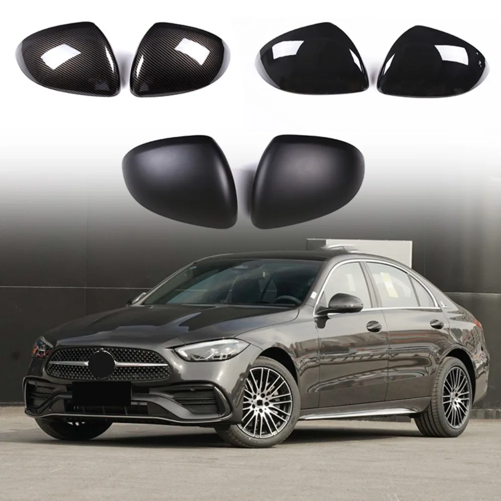 

Car Rearview Side Door Mirror Cover For Mercedes Benz W206 W223 C Class 2022 ABS trim cover sticker Car Accessories