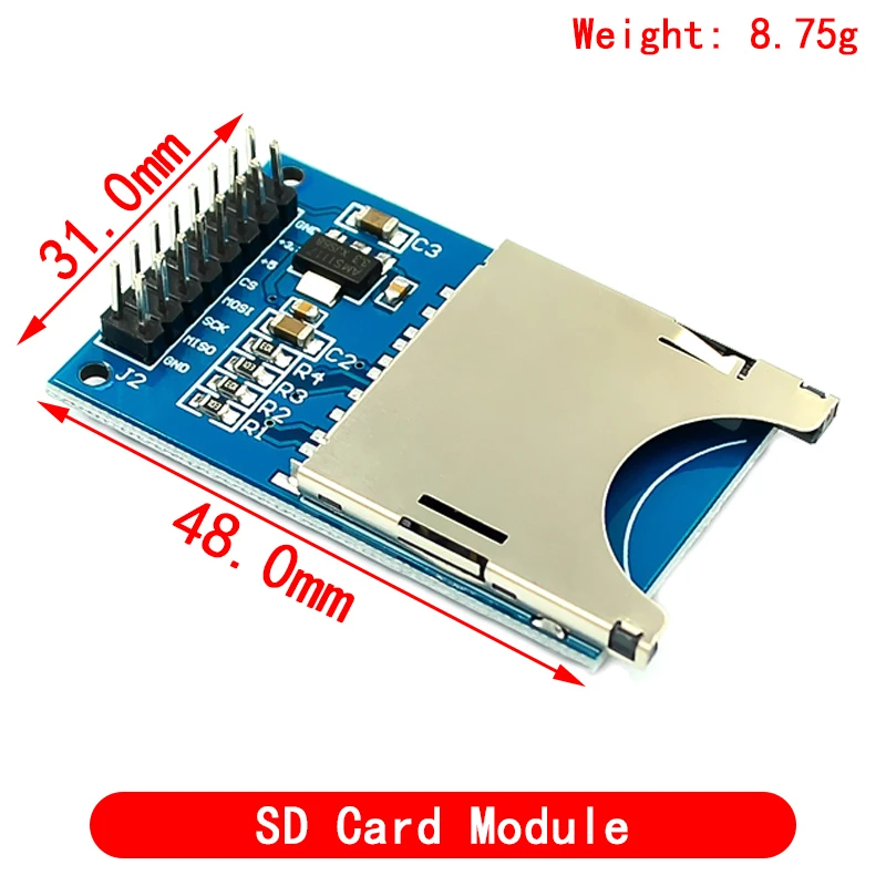 Micro SD-opslaguitbreidingskaart D1 Mini TF-kaartmodule Mini Micro SD TF-kaart Memory Shield-module met pinnen voor Arduino ARM AVR