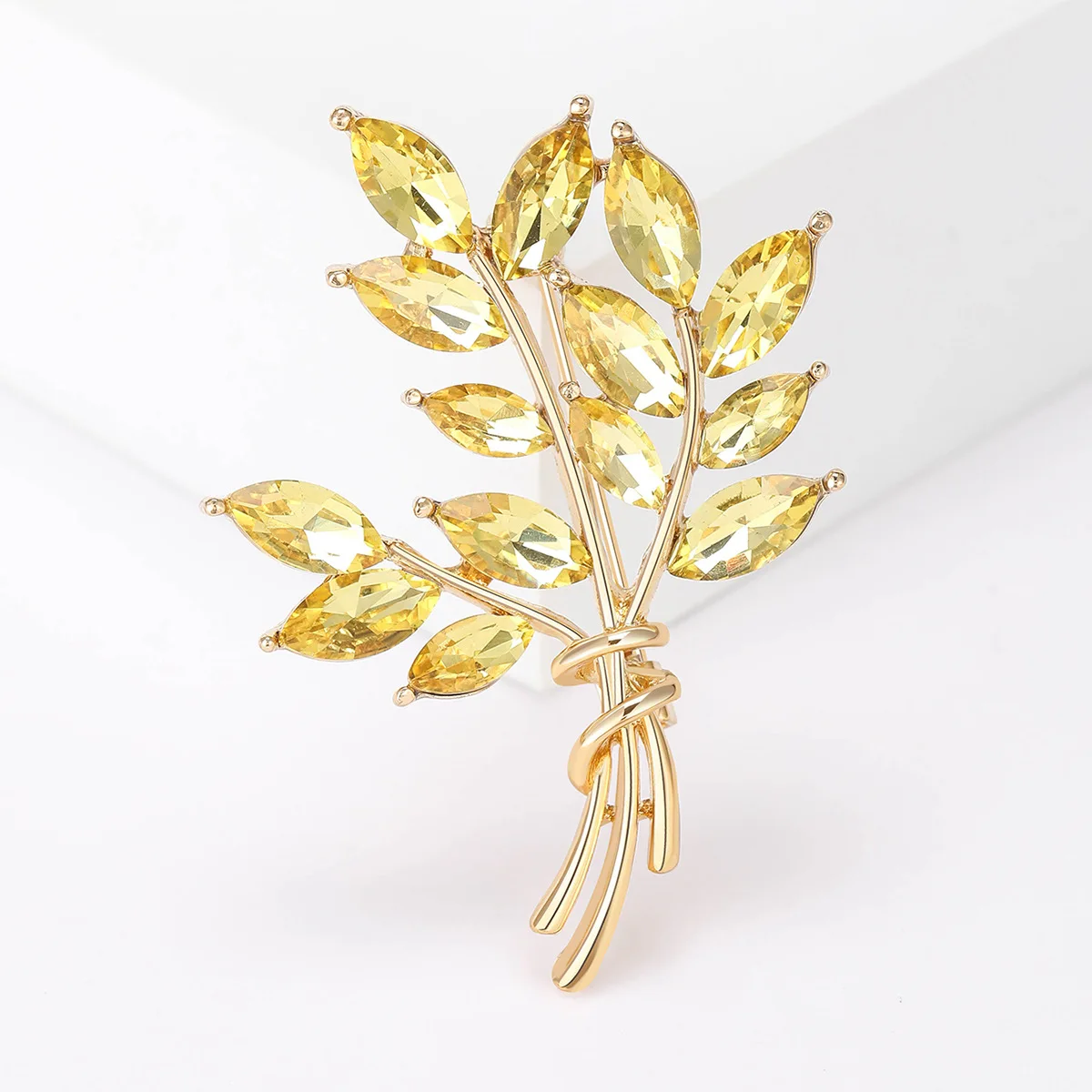 2026 New Hot Selling Creative Crystal Wheat Ear Brooch view 4