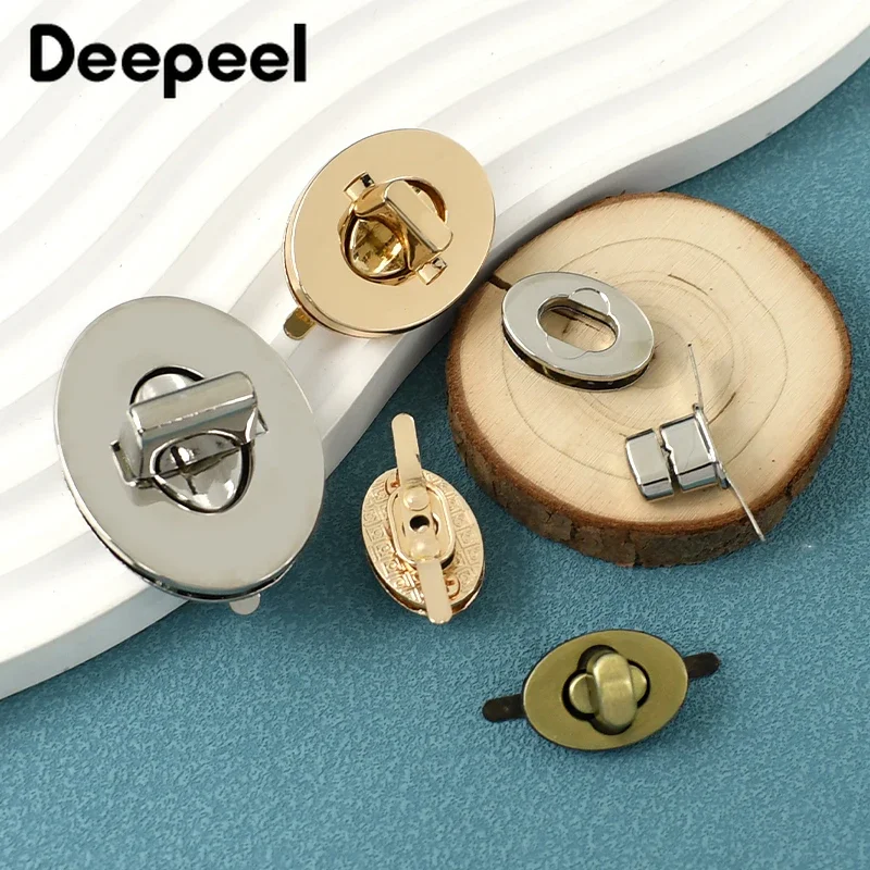 Deepeel 2/5Pcs 23-46mm Handbag Metal Twist Locks Bags Purse Closure Lock Snaps Clasp DIY Leather Craft Handmade Accessories