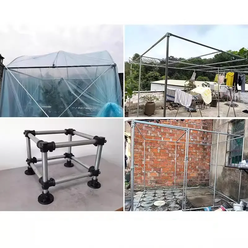 PPR Material Round Tube Pipe Connector Fasteners Applicable Tube OD 25mm Does Not Rust Corrosion Resistant for Shelf Assembly