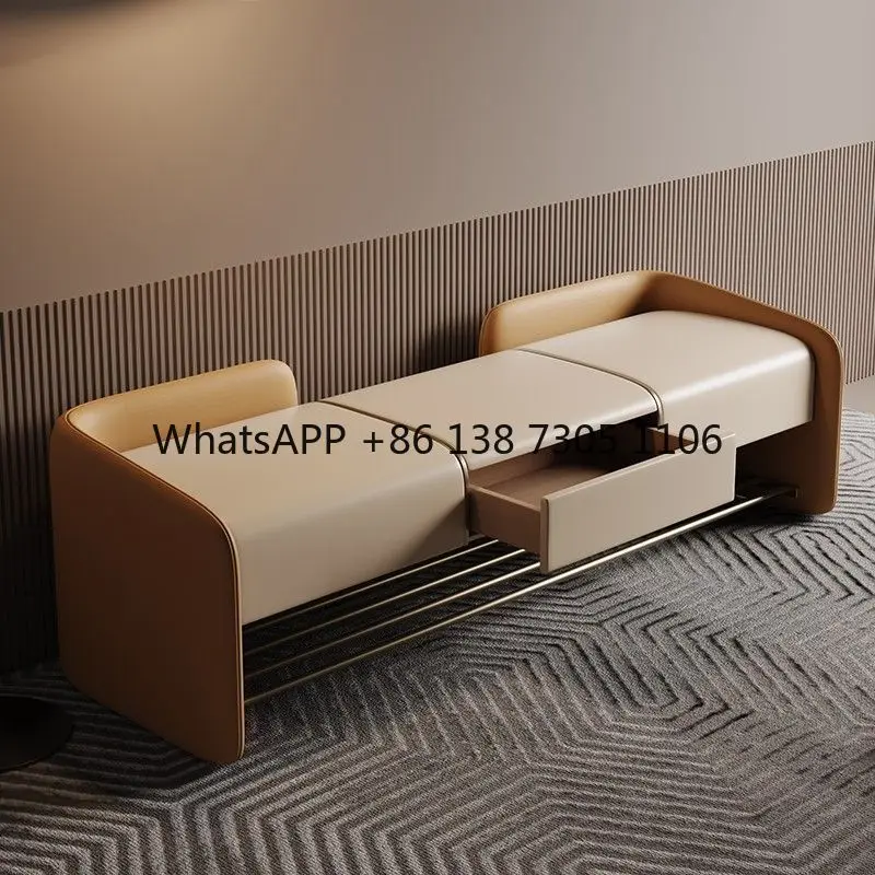 

High-end light luxury sofa stool minimalist shoe change stool household shoe entrance long strip shoe change stool