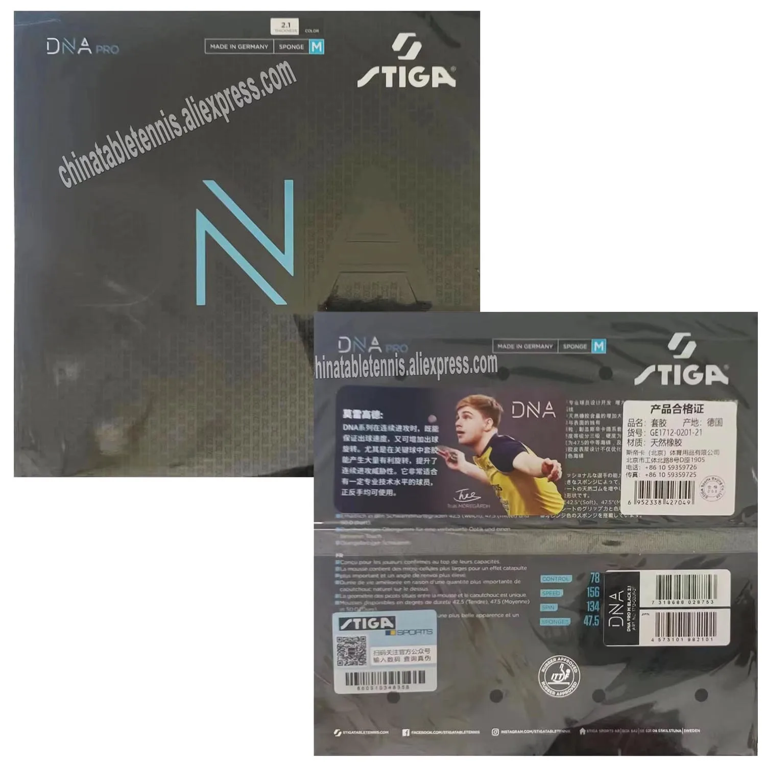 

STIGA DNA PRO M / DNA PRO H / DNA PRO S Резиновые шипы для настольного тенниса Оригинальная губка для пинг-понга STIGA DNA
