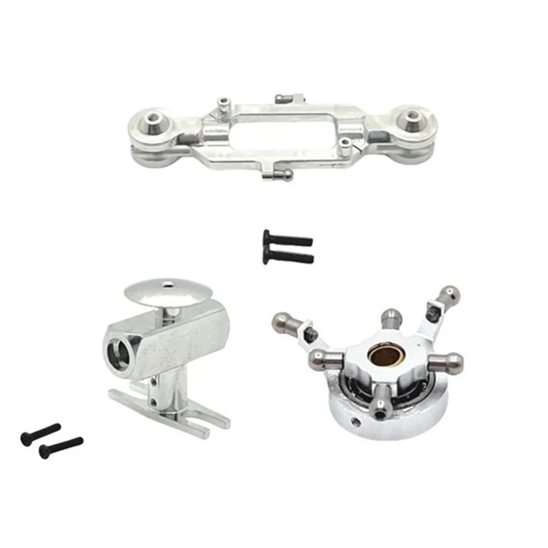 AS96-RC Aircraft Helicopter Upgrade Blade Clamps The Rotor And The Cross Disc Clamps Kit For Wltoys K200 RC Aircraft Parts Silve
