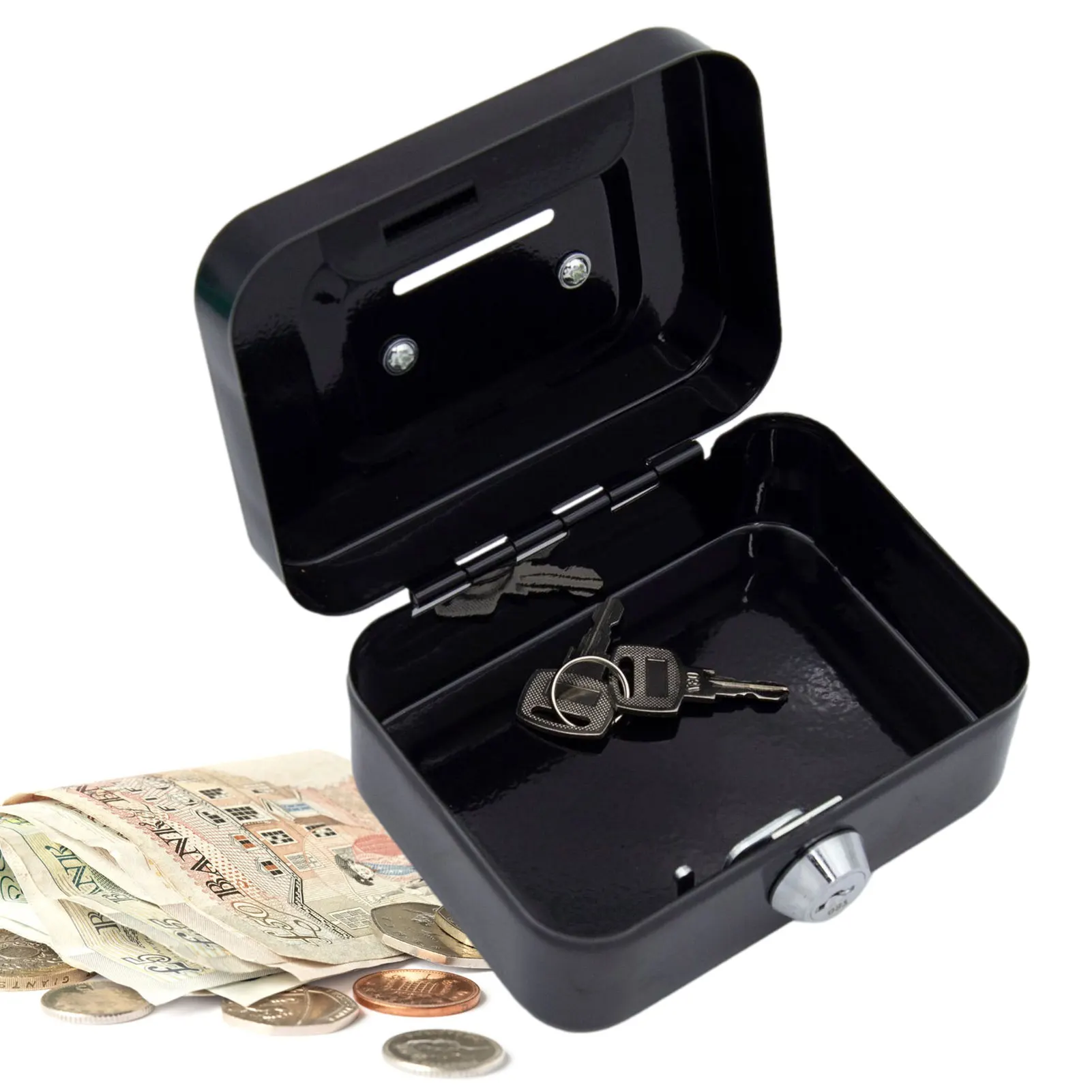 Lockable Piggy Bank Mini Safe Money Saving Box Coins Cash Metal Security Lock Coin Bank Portable Coin Box With Key For Kid Gifts