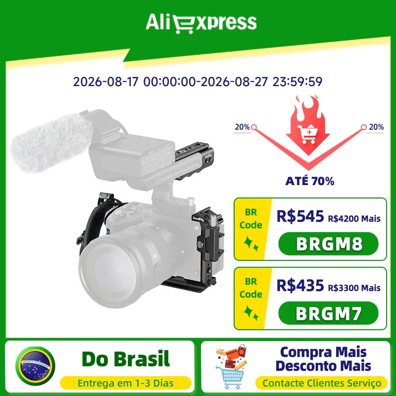 【 Faça Brasil】 SmallRig Camera Cage Handle Grip 1/4 "Fores de Expansão Caixa Sapata Fria Liberação Rápida para Sony FX30 FX 30 4183 4184