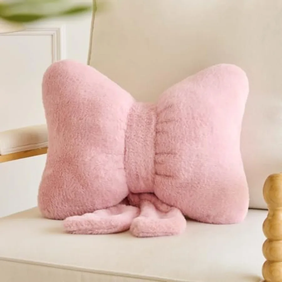 Bowknot Pillow Cute Bow Decorative Throw Pillows 12