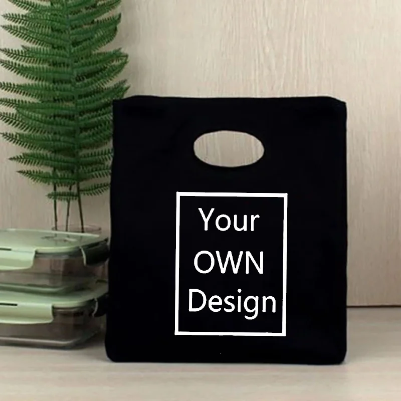 Your Design Is Here Custom Lunch Bags Add Your Text / Logo / Picture Cooler Totes Thermal Insulated Picnic Food Storage Pouch