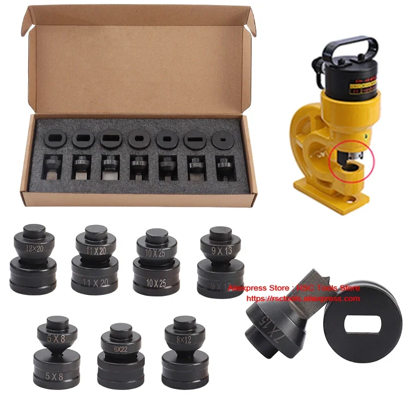 7Pcs Hydraulic Punching Mould CH-60 Slotted Hole Die Hydraulic Punching Dies Manual Punch Die Wrold Long Mold