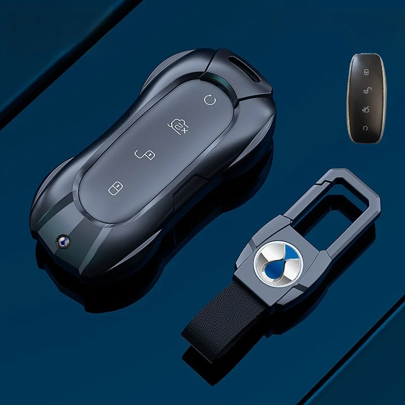 高級アルミ合金製車キーカバー（tengwei-d9evdmi-n7n8-x車種専用保護、バックル付き）
