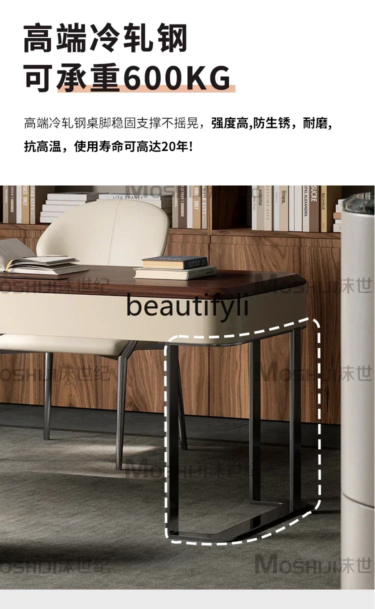 CC Walnut desk all solid wood light luxury modern study home desk boss table
