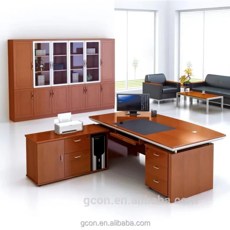 Gloss Wooden furniture set executive office desk price