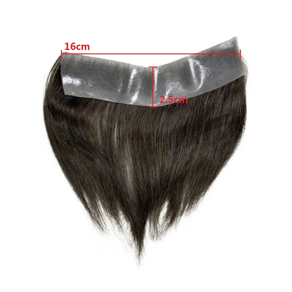 Real Human Hair Hairpiece System Toupee Men\'s Capillary Prosthesis  for Men Handmade Wig PU V Frontal Hairline 100% Density