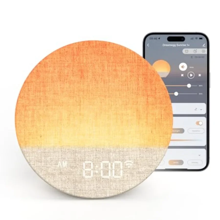 

Sunrise 1+ Sound Machine Sunrise Alarm Clock Night Light APP Control Sleep Routines Favorites Mode 34 Soothing Sounds White Noi