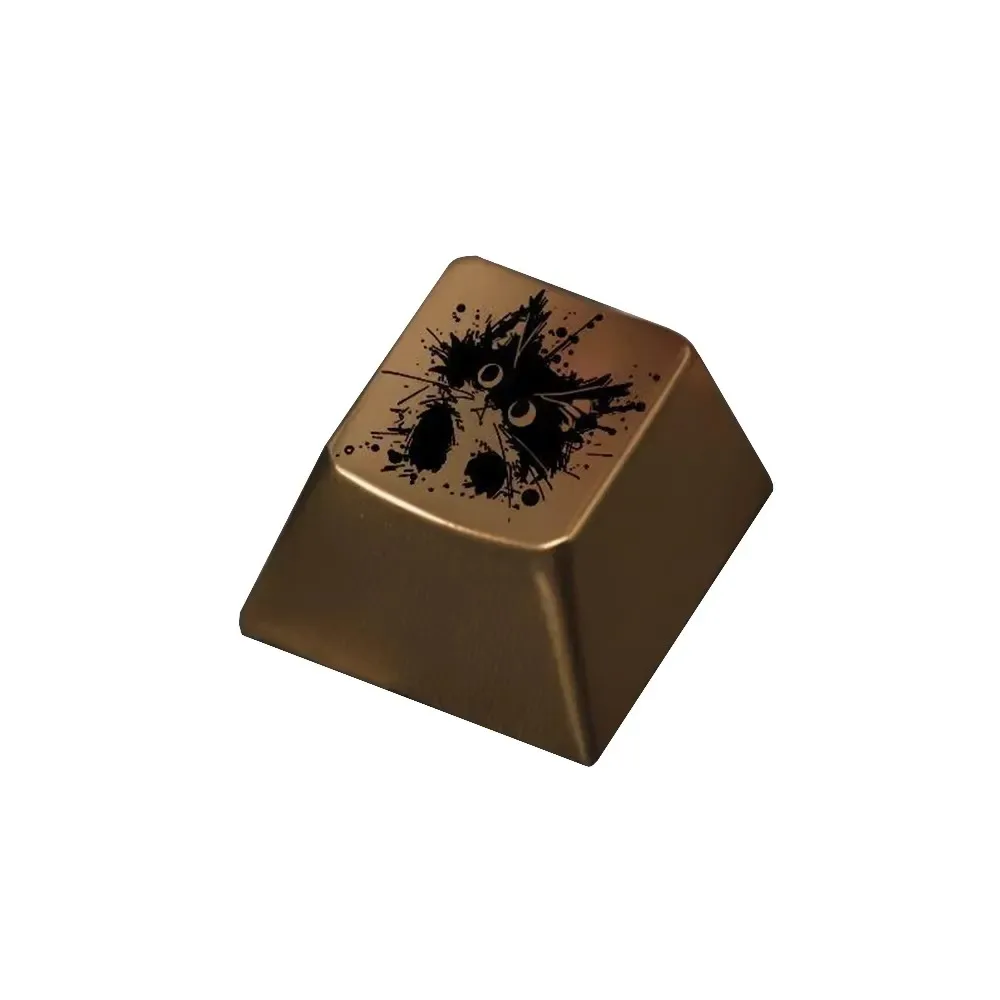 

Cute Keycaps ESC Arrow Caps Metal Gold Mechanical Keyboard DIY Cherry Profile Customized Cat Zinc Alloy Cross Aixs GiftsKeycaps