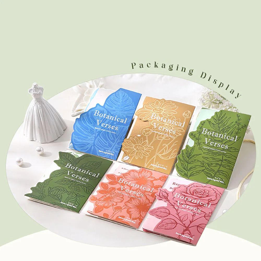 10 sheets Special paper embossed notes, grass and grass poetry notes series, base hand tent collage