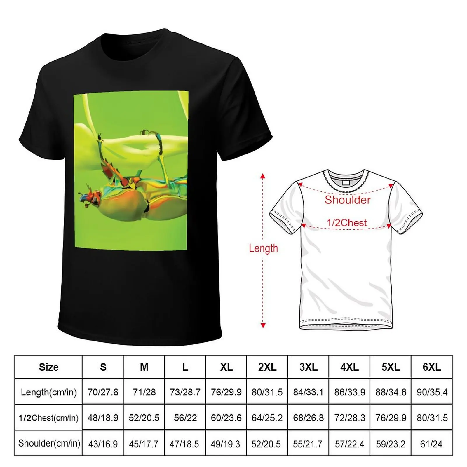 Golden Stag Beetle T-Shirt Holiday Party T-Shirt for Men