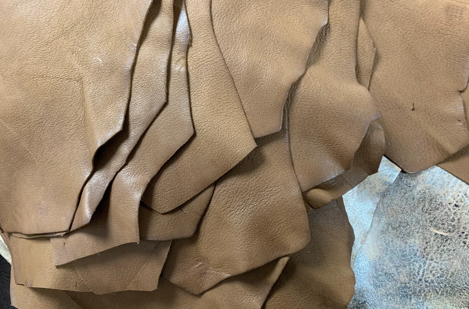 Brown Silk Sheepskin Feel Smooth and Fragrance, Thickness 1.0mm, 4-5 SF