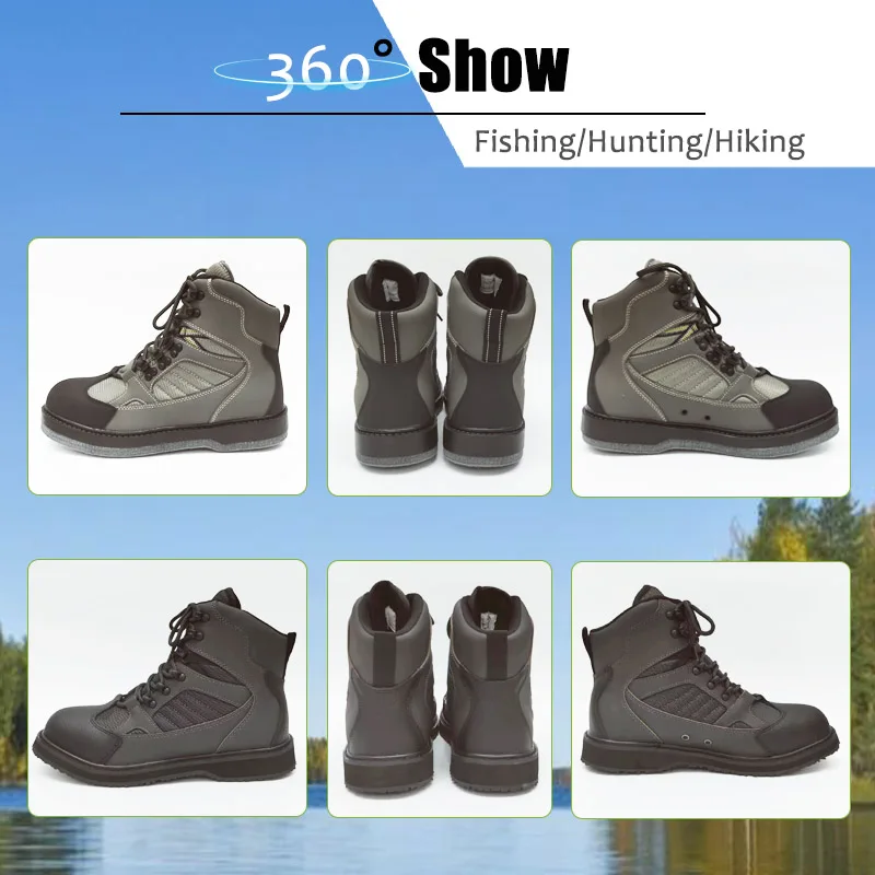 Buty wędkarskie Filcowa lub gumowa podeszwa Antypoślizgowe buty myśliwskie Reef Rock Fishing Wading Boots Upstream River Boots for Fly Fishing Waders