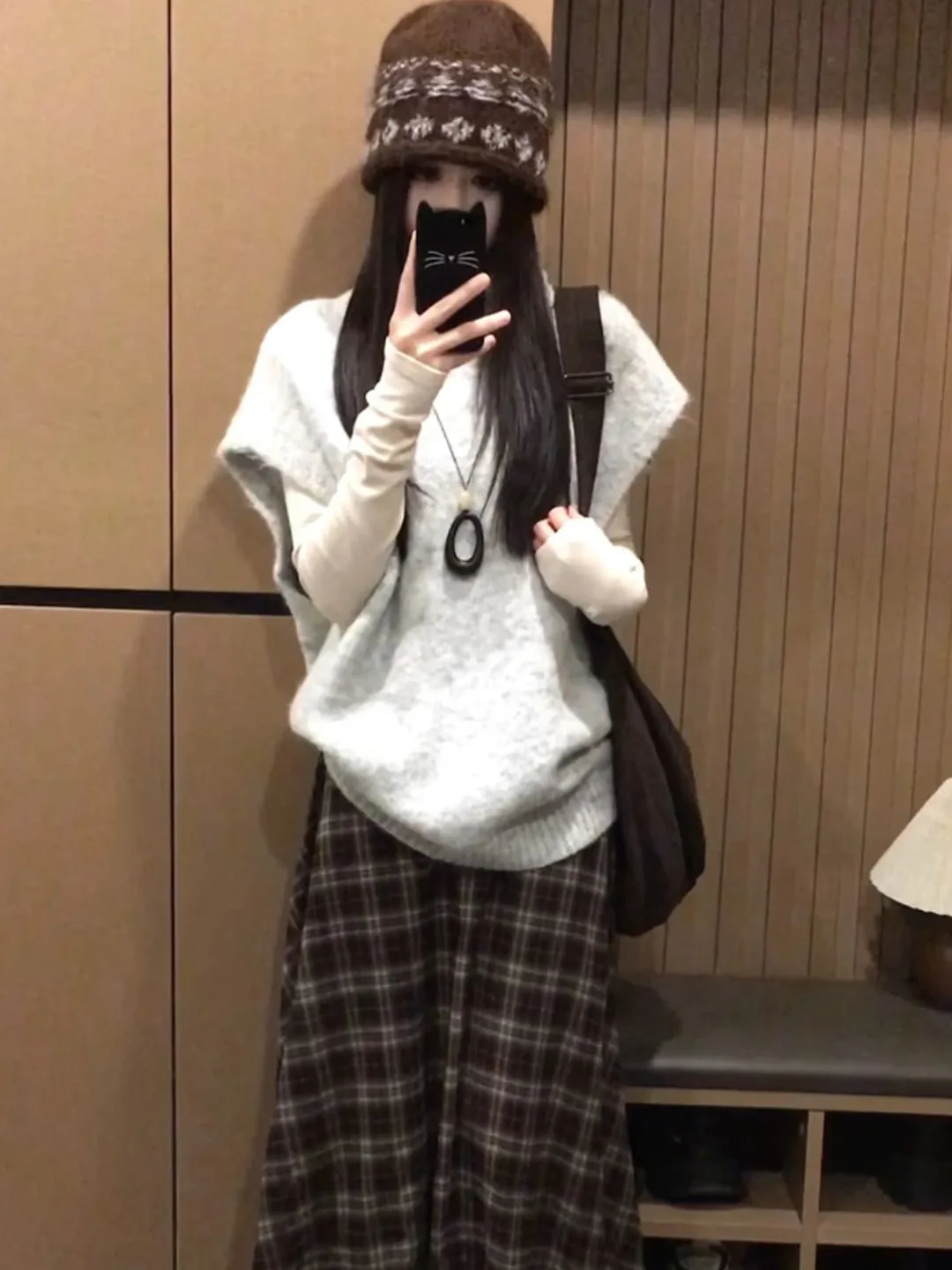 

Женский вязаный свитер с высоким воротником, жилет, многослойный осенне-зимний свободный облегающий топ, теплый мягкий французский Sle Faion