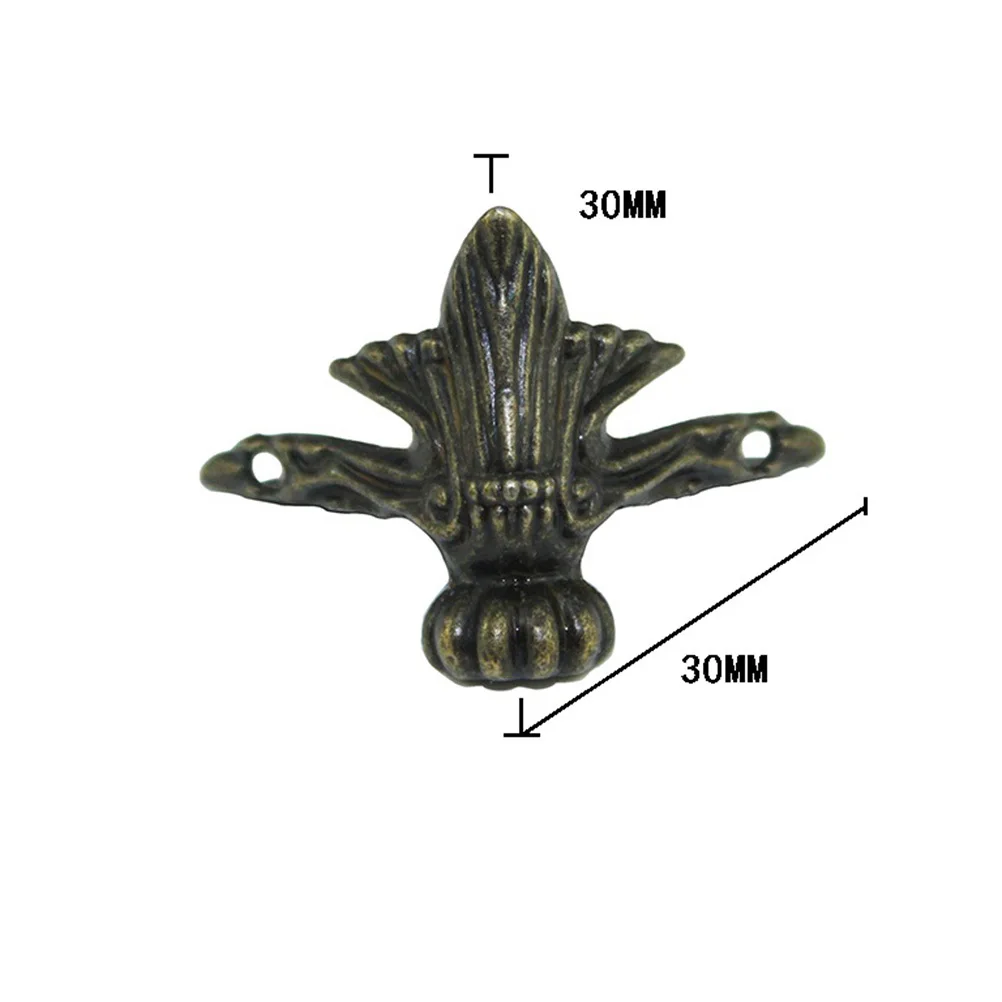 

8Pcs 30x30mm Dark Green Zinc Alloy Box Legs Retro Style Furniture Accessories for Sofas Couches Ottomans Sofa Support Legs