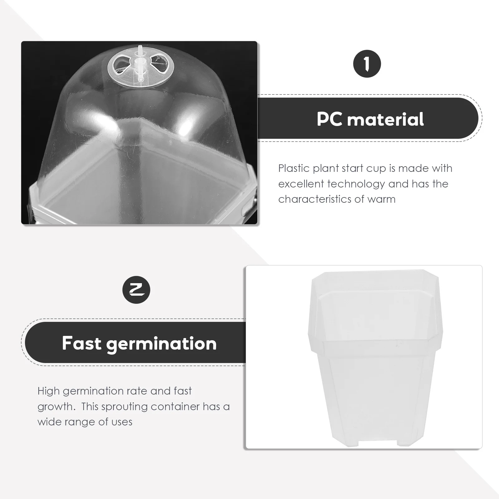 

10Pcs Insulation Planting Cups Plastic Nursery Pots Lightweight Side Hole Design Ideal for Succulent Bonsai Office Home Garden