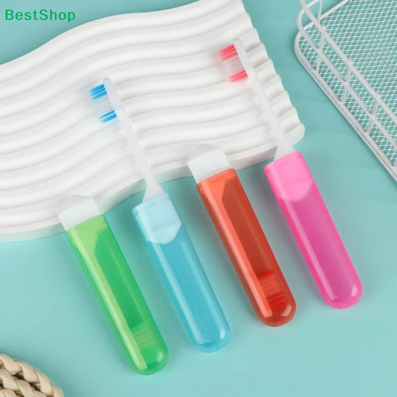 ☭2/3/5Pcs Folding Portable Travel Toothbrush Outdoor Camping Soft Tooth Brush Oral Cleaning Hygiene Tool Trip Toothbrush
