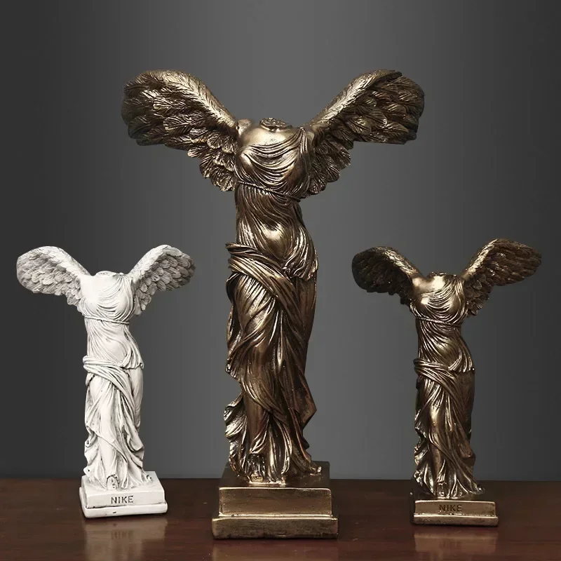 Ancient Greek Goddess of Victory Figurines Home Decoration Goddess Resin Statue Crafts Living Room Decor Study Room Ornaments