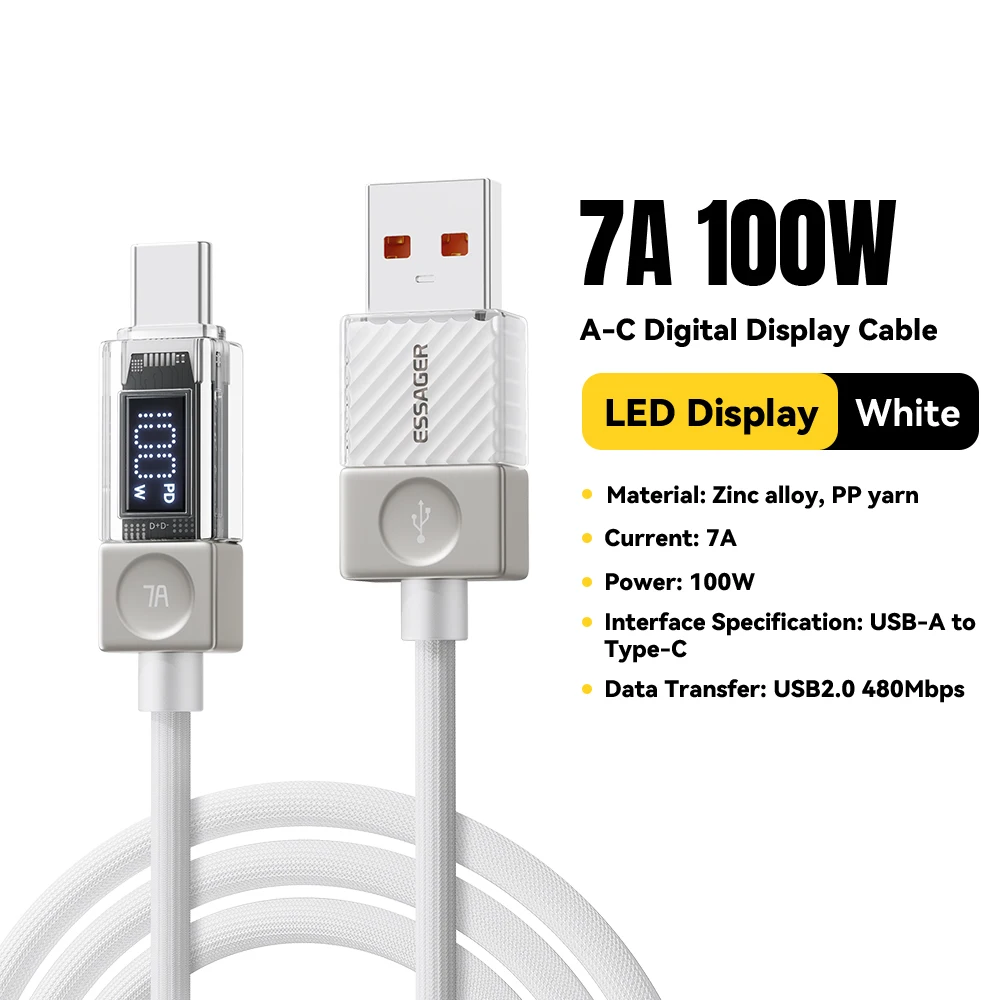 Essager 240 W USB-C-Kabel für iPhone 17 16 15 Plus Pro Max MacBook iPad Supercharge Schnellladegerät Typ C-Kabel für Xiaomi Samsung