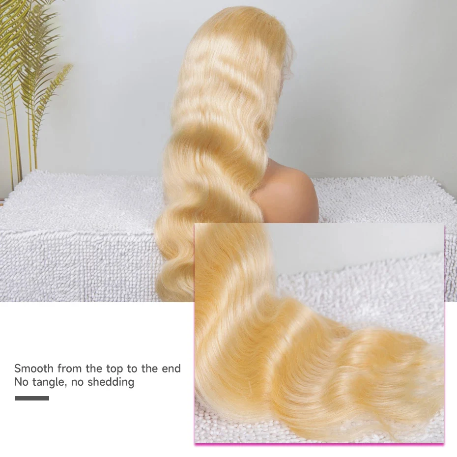 Transparent Lace Front Wig 613 Blonde Body Wave13x4 13x6 360 Lace Frontal Wigs 180 200 220 Density Brazilian Human Hair Wig Pre Plucked Brazilian Remy Hair Wigs