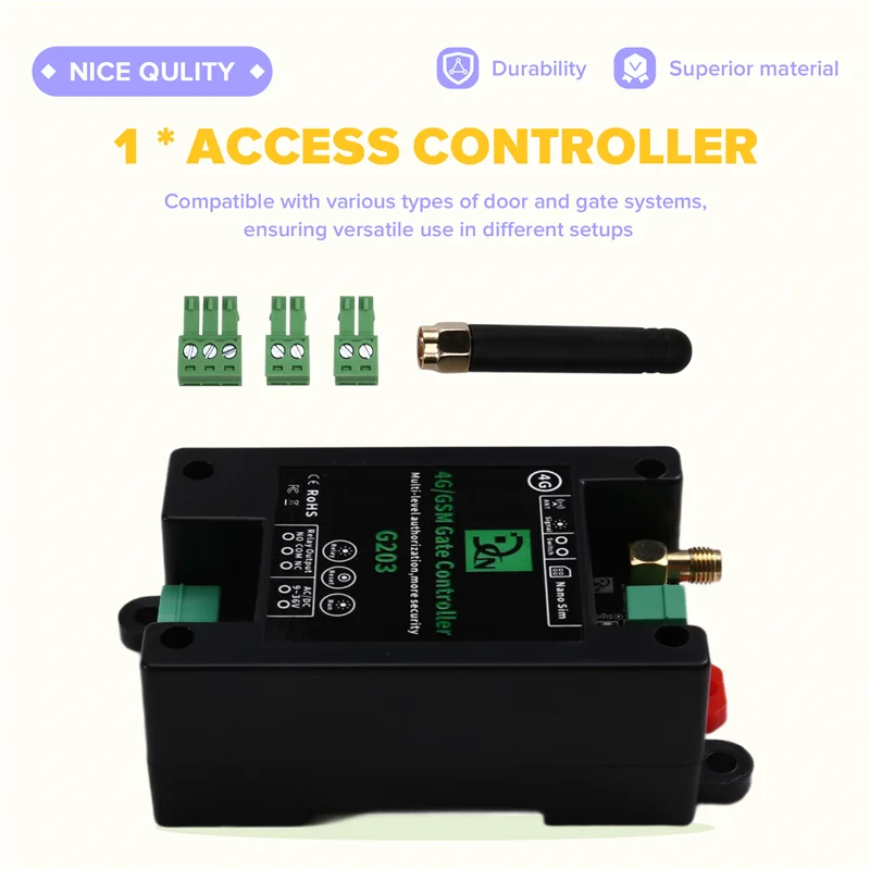 A37T-GSM Remote Control Relay Switch G203 2G Mobile Phone Operated Door & Gate Controller Gsm Gate Controller G203
