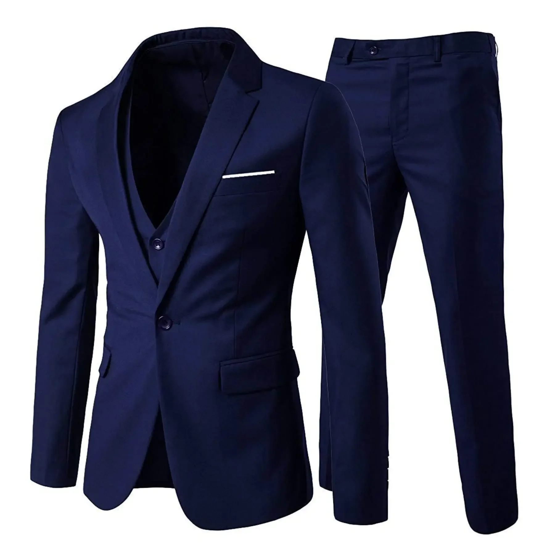 Trajes de hombre para boda elegante, 3 piezas, 2 conjuntos de chaquetas, chaleco, pantalones, Blazers de lujo, traje clásico de moda, traje Formal