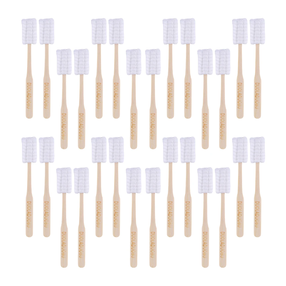 

Maternal Toothbrush Postnatal Care Bamboo H Cotton Gauze Soft Disposable Toothbrushes al Cleaning Tool White Newborn