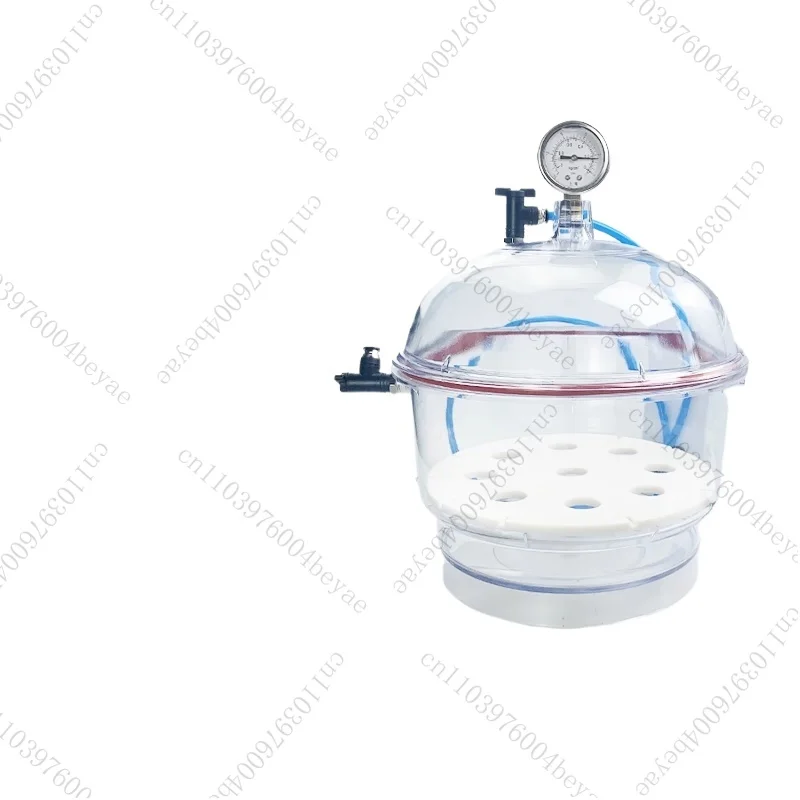 Lab Vacuum Desiccator 250mm Vacuum Desiccator Jar Polycarbonate Plastic Laboratory Dessicator Dryer with Pressure Gauge